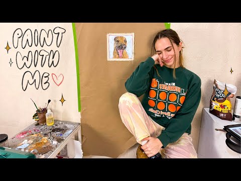 Paint a small oil painting with me in my studio ✿