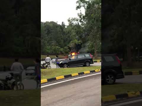 Bus on fire at Genting Highland