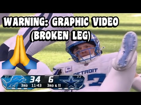 Aidan Hutchinson BROKEN LEG 😱🙏 Aidan Hutchinson INJURY | Cowboys Vs Lions 2024 highlights