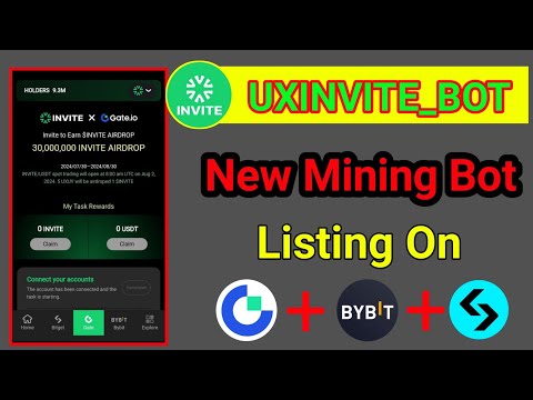 UXINVITE BOT | New Telegram Mining Bot  | Invite Telegram Airdrop 2024 | USDT Claim