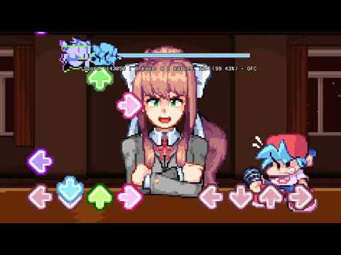 FNF MOD:Doki Doki Takeover Plus Update - Your Demise v2 (GFC)  (Walkthrough/Senpai Vs Monika /HARD)