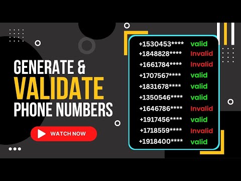 How To Generate & Validate Real Phone Numbers (Works Worldwide 🌏) - Phone Number Validation