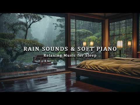 3 Hours Relaxing Music with Rain Sounds for Sleeping - Warm Room to Stress Relief, Sleep, Meditation