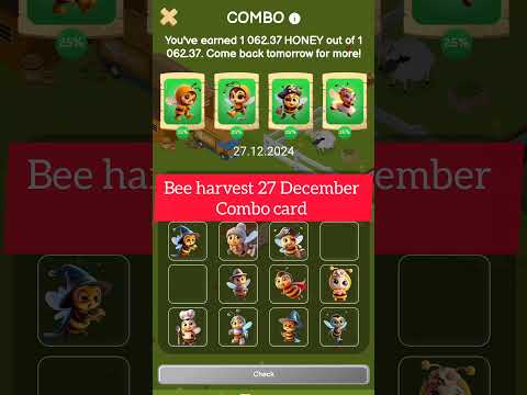 BEE HARVEST 27 DECEMBER COMBO CARD