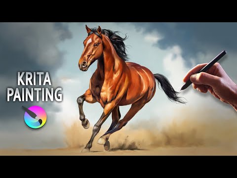 Painting a Majestic Horse in Krita