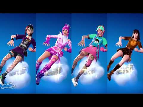 Fortnite El Chapulin Cunico Emote With Helsie Sky Hope Selene Charlotte Skin Thicc 🍑😍🥵 Who Won ?