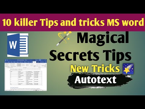 10 killer Tips and Tricks MS Ward l Magical Secreats tips and trick of microsoft