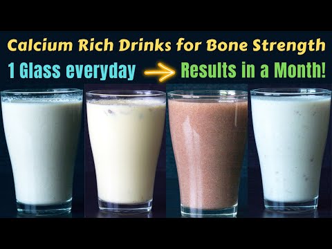 Natural Energy Drinks! 4 High Calcium Drinks for Strong Bones & Muscles | See Results in a Month!