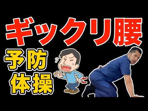 【ギックリ腰】予防する体操