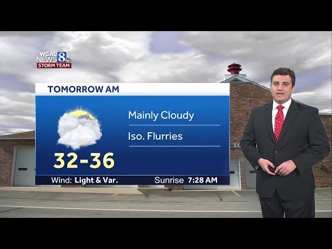 Seasonable Thursday with a mild & wet pattern to end the year in south-central PA