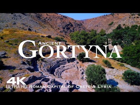 GORTYNA 🇬🇷 Γόρτυνα Drone Aerial 4K | The Roman Capital of Crete & Lybia | Gortys Γόρτυς Γόρτυν