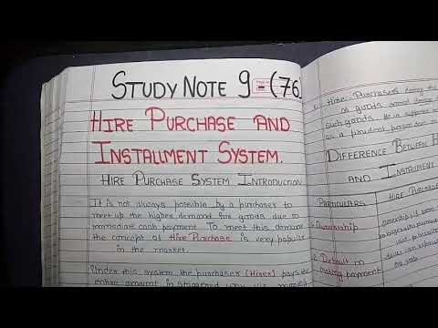 #76 Hire Purchase and Installment Purchase System | Financial Accounting | CMA/CA