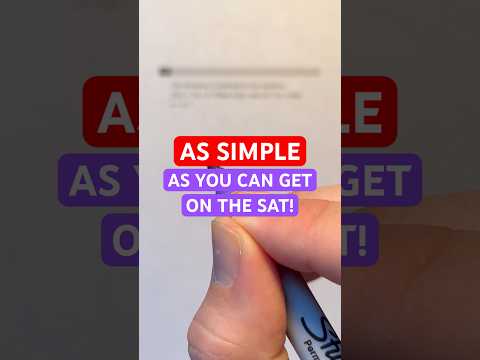 As Simple as You Can Get on the SAT! #Shorts #algebra #math #SAT