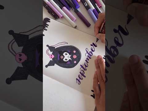 💜Kuromi x Tamagotchi bujo theme - Cover page #journalwithme #bujo #shorts #kuromi