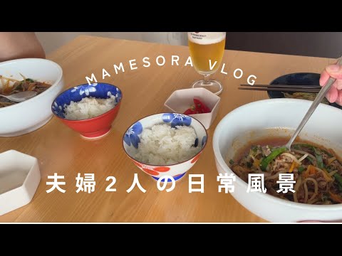 【夫婦2人の日常風景】レンジで作る主婦のお昼ごはんとユッケジャンクッパで晩ご飯#暮らしのvlog #日常