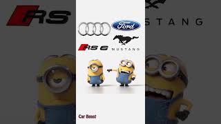 Mustang vs Audi Rs6 minion style fun#status #funny #tiktok #trending #asmr #car #foryou #fyp #viral