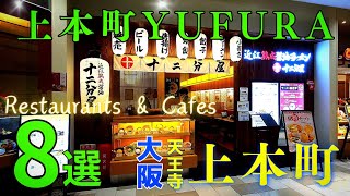 グルメ8店舗【大阪 天王寺】上本町YUFURA (ユフラ) イルミネーション 　魅力が多彩な上本町をぶらり歩き【4K】近鉄百貨店・近鉄大阪上本町駅スグ