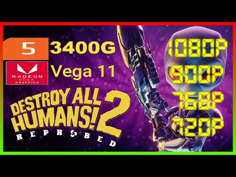 Destroy All Humans! 2 - Reprobed | Ryzen 5 3400G Vega 11 2x8 (2666MHz) 16GB RAM