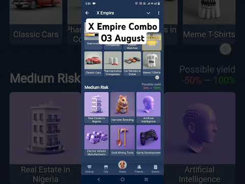 X Empire Daily Combo Card 03 August| Musk Empire Daily Combo Card #muskempire #XEmpire #bitcoin