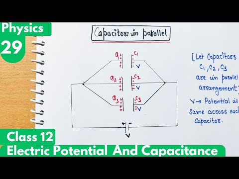 29) Capacitors in Parallel| Electrostatic Potential and Capacitance Class12 Physics| #neet #physics