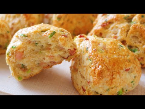 Bacon & Chive Scones Recipe 香葱培根司康，早餐下午茶换着吃，简单零失败