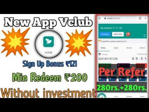 💥Vclub App || Vclub App Se Paise Kaise Kamaye || New Colour prediction App || Free Earning App ||