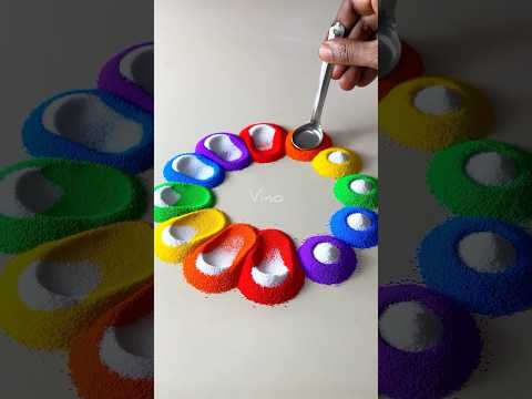 Rangoli designs for beginners #rangoli#rangolidesigns #rangoliforbeginners #shorts