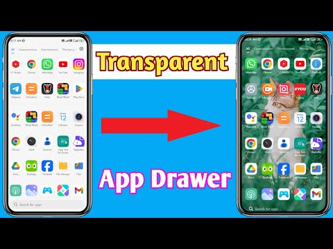 Home Screen Swipe Up To View Background Wallpaper | How To Change App Drawer Transparent