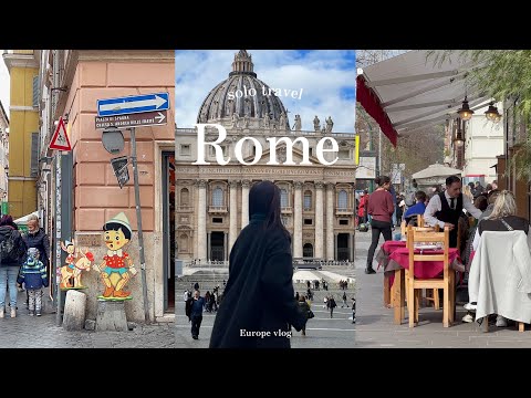 My first time in Rome 🇮🇹｜Solo travel vlog｜Vatican City 🐈‍⬛