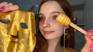 ASMR Honey Spa Treatment 🍯🐝 (layered sounds, skincare)