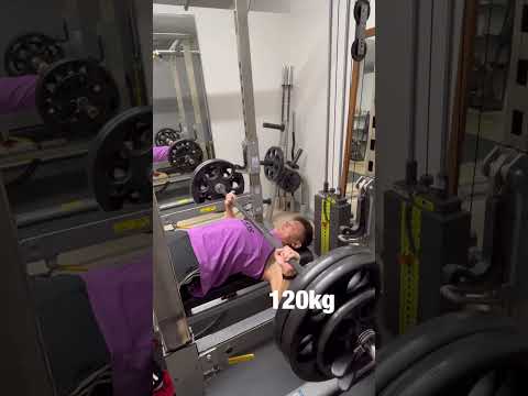 今週のベンチプレス　自己ベストの120kgにチャレンジしました　#ベンチプレス #ベンチプレス100kg #筋トレ #パワーリフティング