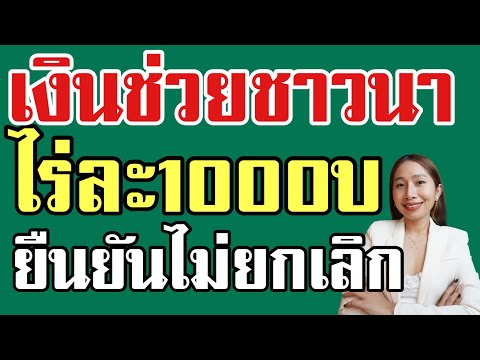 เงินช่วยชาวนาไร่ละ 1000 บล่าสุด