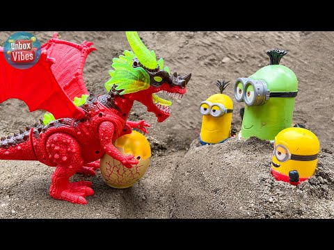 Satisfying Unboxing MINIONS Toys & DINOSAUR Lay Eggs - Jurassic World Dino Toys