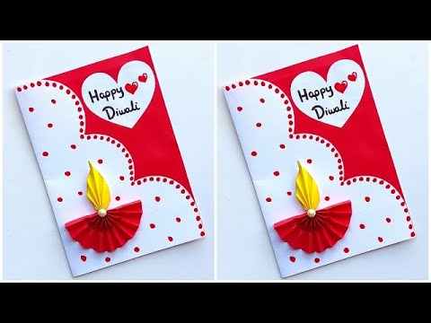 How to make Beautiful Diwali card 2023 / Diwali  greeting card making handmade