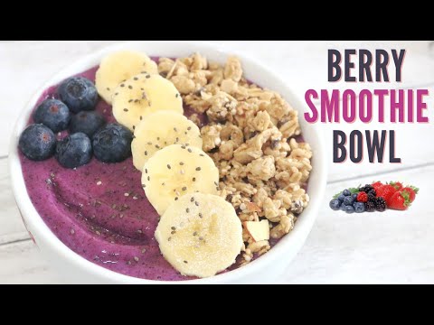 Berry Smoothie Bowl | 5 Ingredient Breakfast Smoothie Bowl | Healthy Breakfast Ideas