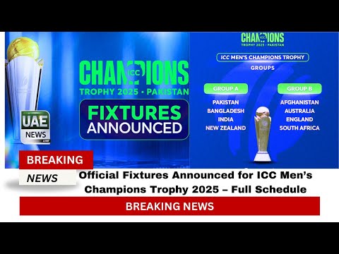 Champions Trophy 2025 Schedule Announced – Here’s Everything You Need to Know