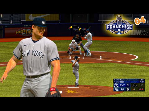 MLB The Show 23 | New York Yankees vs Tampa Bay Rays | Franchise Mode #4 | Gameplay