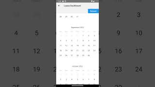 Mobile App HR Calendar View