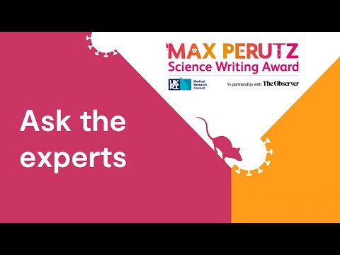 Ask the experts, featuring the 2020 MRC Max Perutz Science Writing Award winner