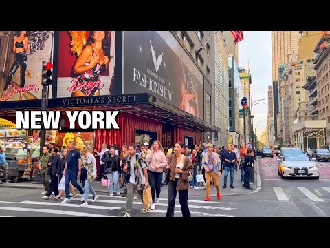 New York City Midtown Manhattan Virtual Walking Tour 4K NYC Rush Hour Walk 2024