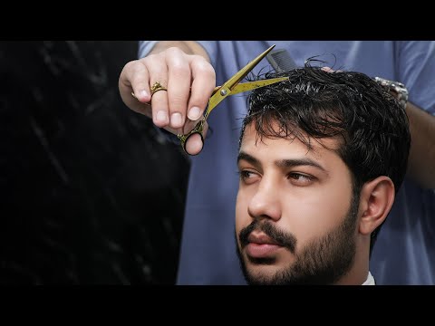 💈Full ScissorS Haircut {ASMR} And Styling