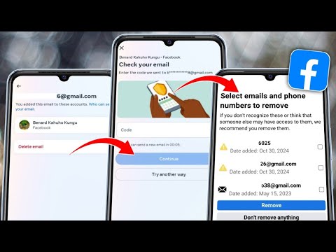 How to Remove Gmail from Facebook 2024 Check Your Email Problem | Facebook Gmail Remove Problem 2024