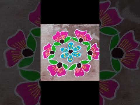 #5*3 dots #easyrangoli #muggulu #rangoli #chukkalamuggulu #festivalrangoli