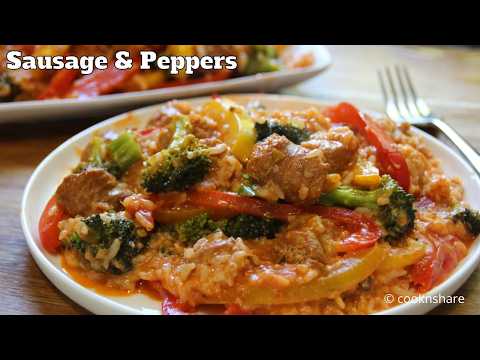 Effortless One-Pan Sausage and Peppers with Broccoli Skillet