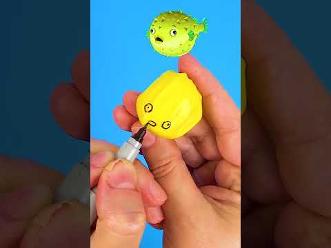 DIY Balloon Pufferfish 🐡😂