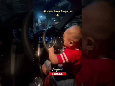 Baby Driving Car - Copying his dad #sangnand #sangnandtv #driving