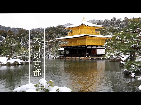 【4K Snowfall】 Kyoto blanketed in snow as a winter storm hits a wide range of Japan. 大荒れの京都