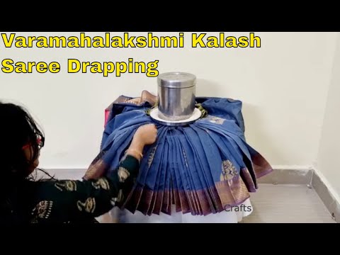 Lakshmi Kalash Saree Drapping in 2 Ways || 2 Step Saree Drapping 2024