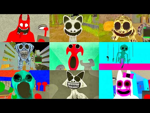 Garten Of Banban 1-7 All Jumpscares in FULL BRIGHT MODE Vs Zoonomaly All Jumpscares FULL BRIGHT