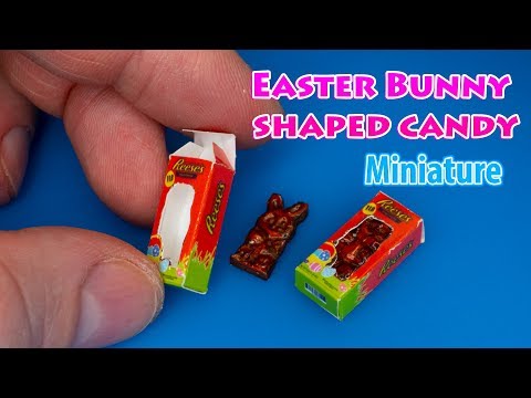 How to make Reese's Easter Milk Chocolate Bunny Candy with Box Miniature - Tutorial